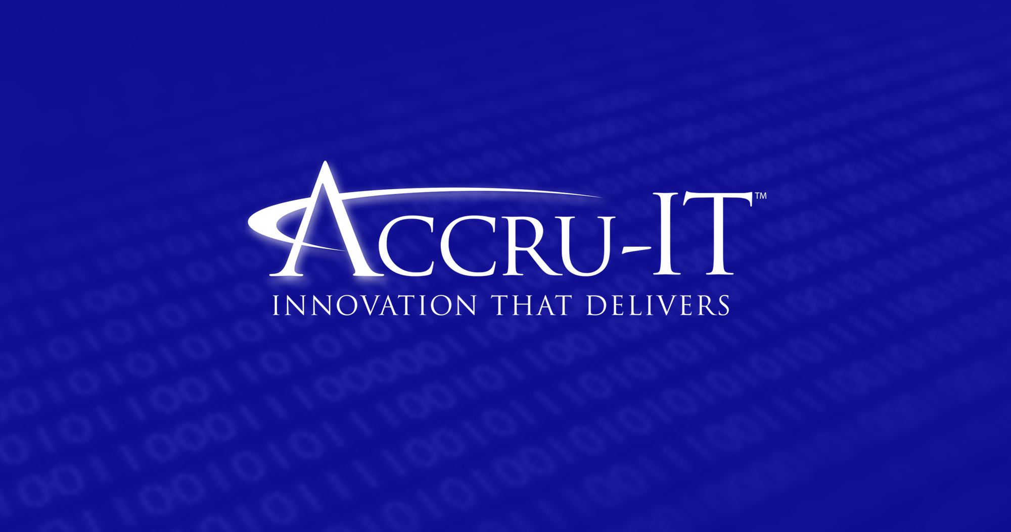 Accruit corporate branding title frame featuring 